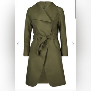 Belted shawl collar coat